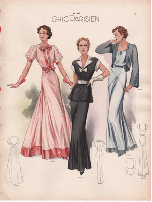 art deco fashion illustrations Paris 1936